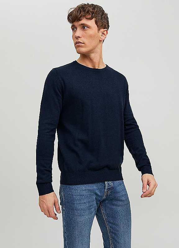 Jack & Jones Black Jack Jones Emil Knit Crew Neck Jumper Large
