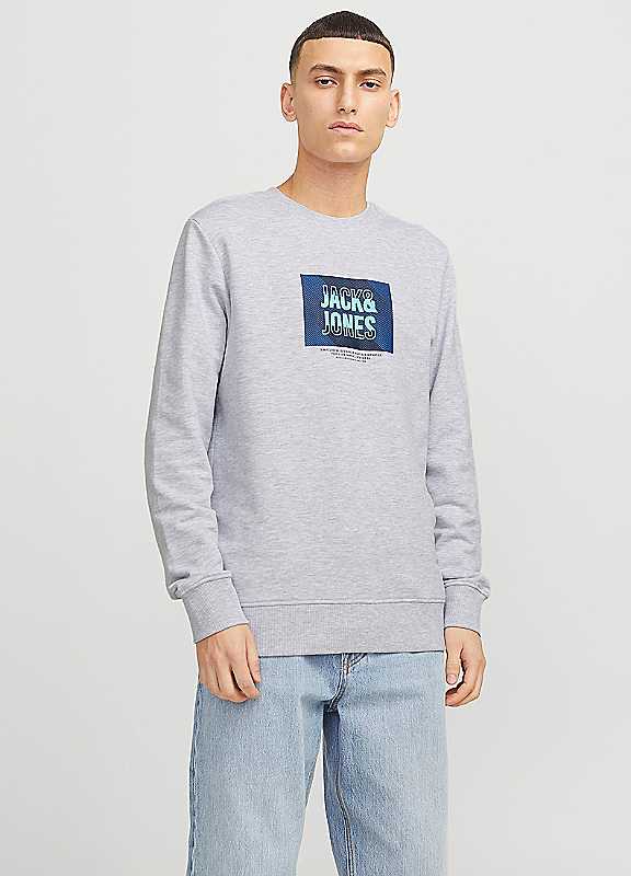 Jack & Jones White Jack Jones Hudson Crew Neck Sweatshirt Xxl