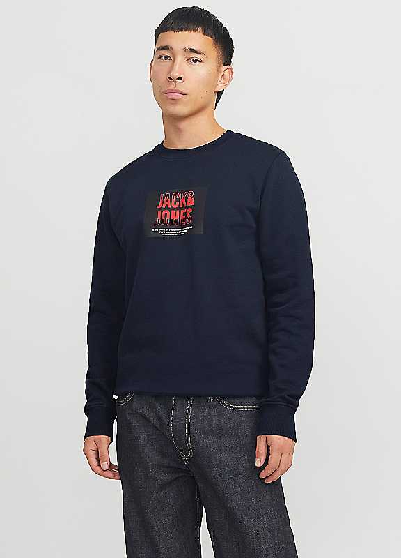 Jack & Jones Navy Jack Jones Hudson Crew Neck Sweatshirt Xxl
