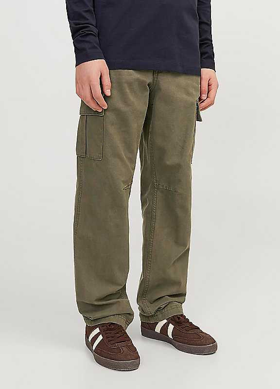 Jack & Jones Boys Olive Night Jack Jones Junior Barkley Cargo Pants Size 15 Kids