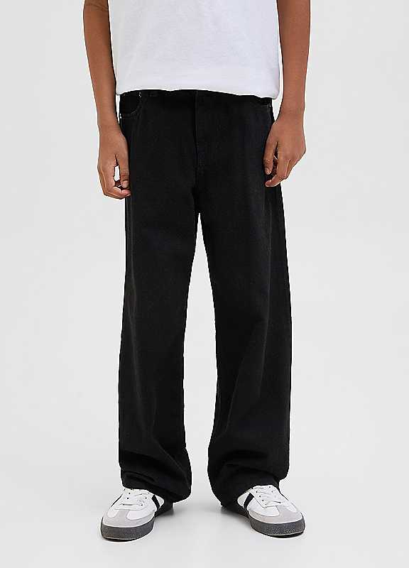 Jack & Jones Boys Black Jack Jones Junior Relaxed Fit Jeans 11Y Kids