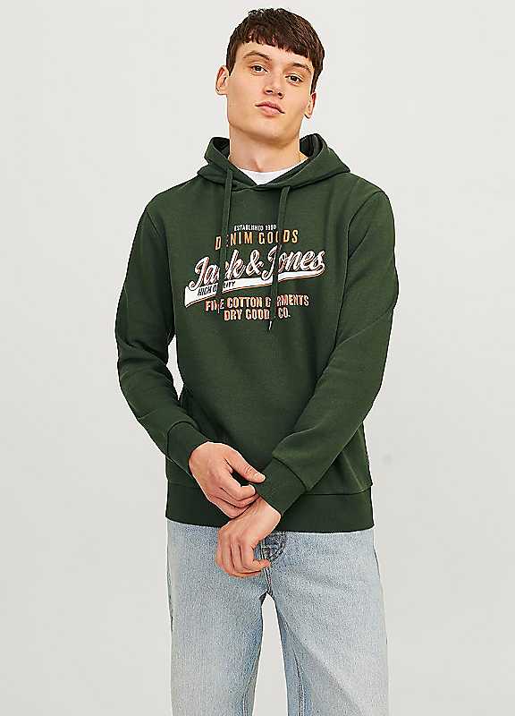 Jack & Jones Green Jack Jones Logo Hoodie 3XL