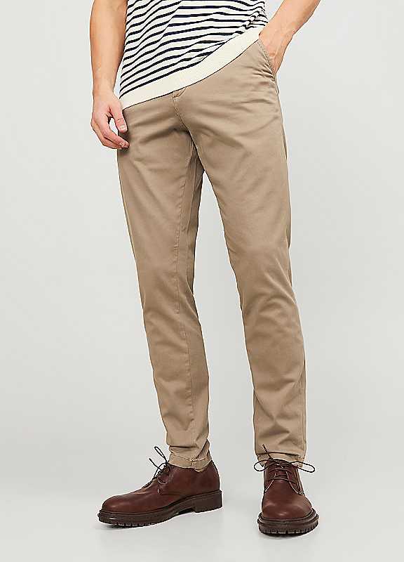 Jack & Jones Beige Jack Jones Marco Bowie Chino Trousers