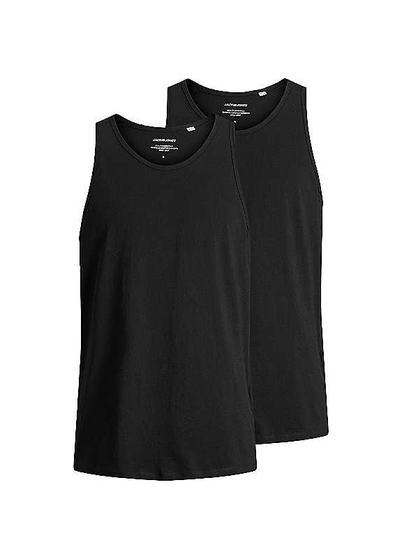 Jack & Jones Black Jack Jones Pack Of 2 Tank Tops Xxl