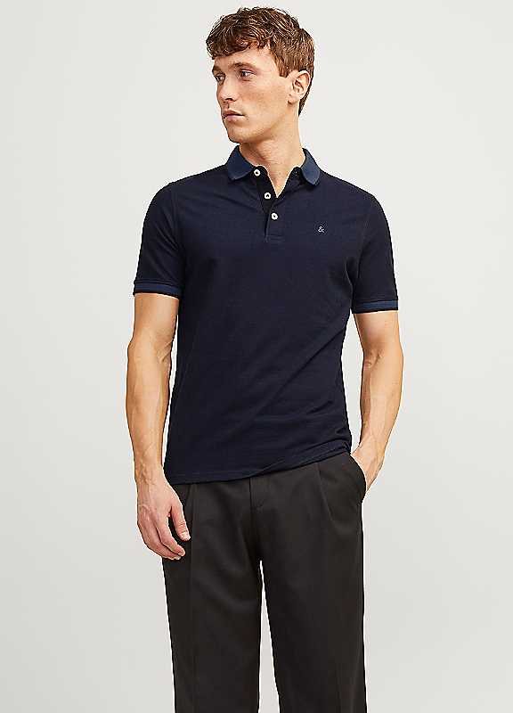 Jack & Jones Dark Navy Jack Jones Paulos Polo Shirt
