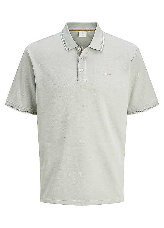 Jack & Jones Aqua Grey Jack Jones Polo Shirt Medium