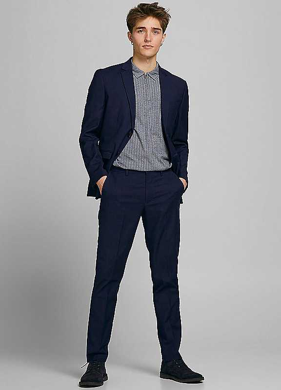Jack & Jones Dark Navy Jack Jones Slim Fit Suit 40R