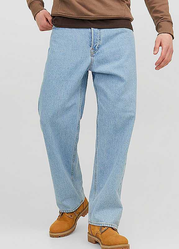 Jack & Jones Light Blue Jack Jones Wide Leg Jeans Large