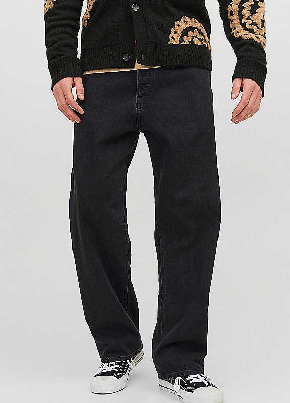 Jack & Jones Black Denim Jack Jones Wide Leg Jeans Large