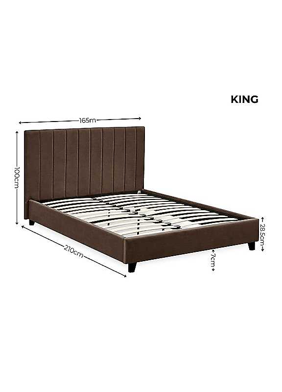Julian Bowen Choc Brown Aylen Upholstered Bed Frame - Image 3