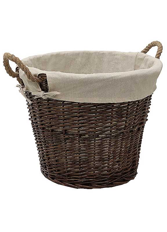 Jvl Medium Log Basket With Liner - Brown - Image 10