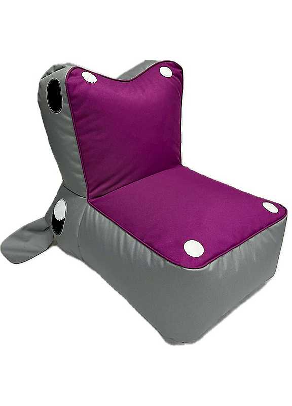 Kaikoo Grey Fur Cube Stool - Faux Fur, Bead Filling, Versatile Footrest/Seat - Image 4
