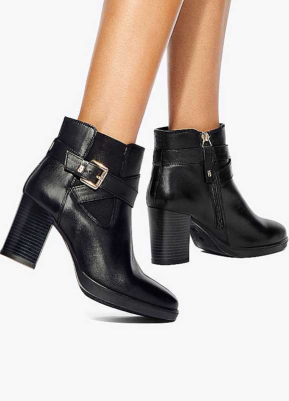 Kg Kurt Geiger Women's Black 'Sage' Leather Boots In Size 6 - Image 3