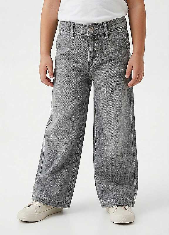Only Carmakoma Medium Grey Denim Only Kids Kogcomet Wide Leg Dnm Mat624 Noos - Image 3
