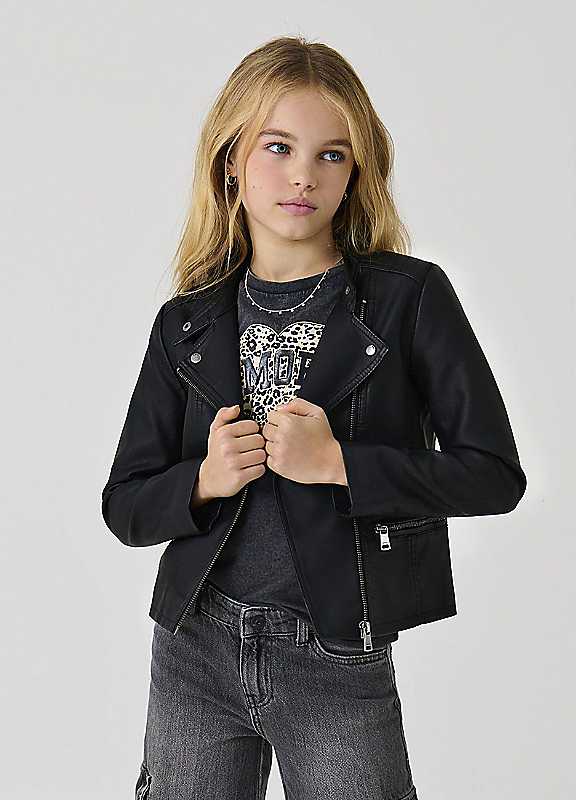ONLY KIDS Kogfreya Life Faux Leathr Biker Otw Noos - Image 4