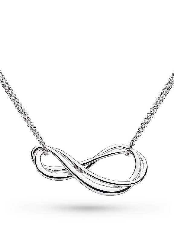 Kit Heath Silver Sterling Infinity Double Chain 18 Inch Necklet