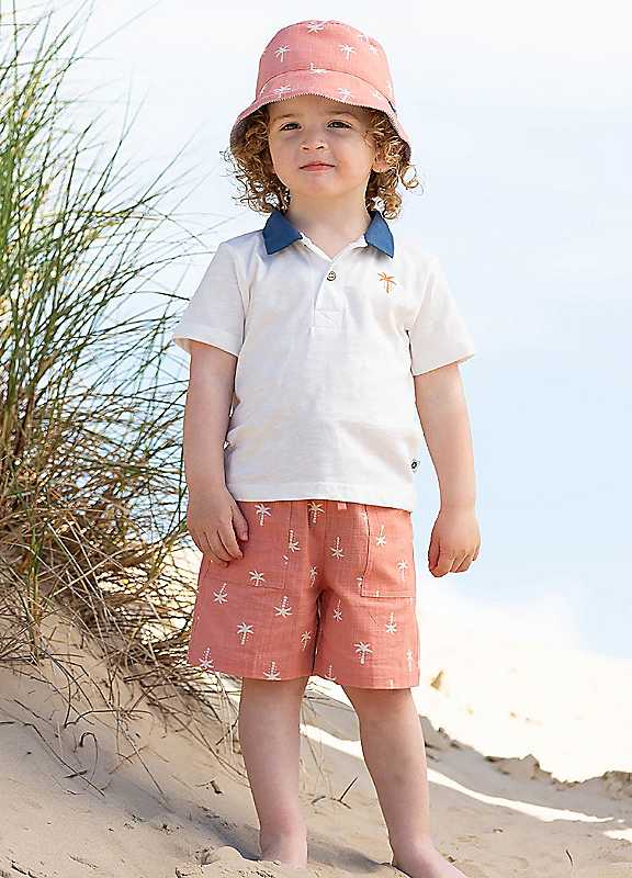 Kite Orange Coco Palm Organic Cotton Shorts Small