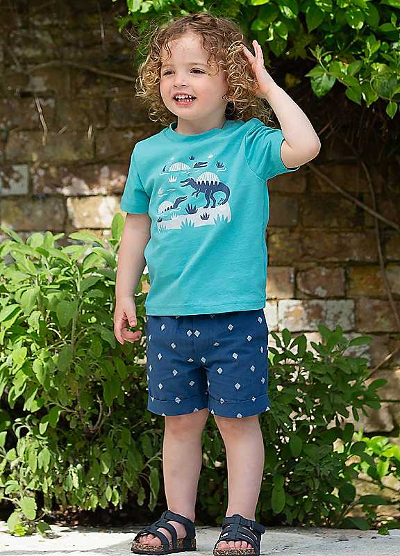 Kite Navy Dobby Diamond Organic Cotton Shorts Small