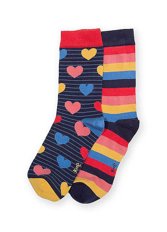 Kite Multi Heart Cotton Socks