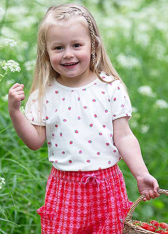 Kite Women's Cream Girl's Berry Dot T-Shirt In | Size: 6 Years - Image 3