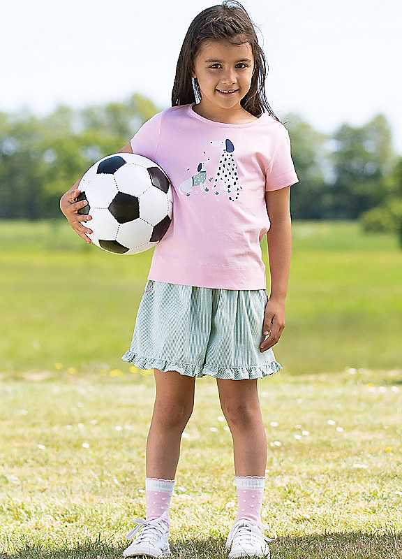 Kite Green Kids Easy On Cotton Ticking Culottes
