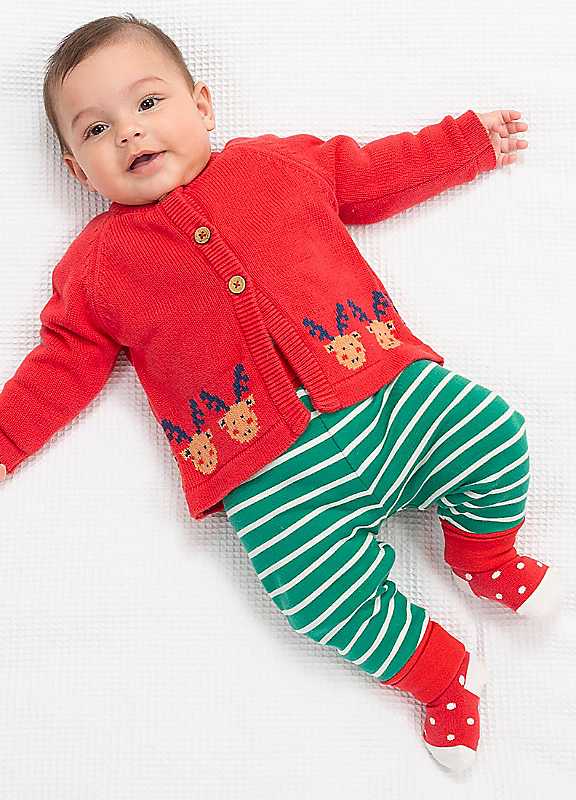 Kite Red Kids Mr Moose Organic Cotton Cardigan