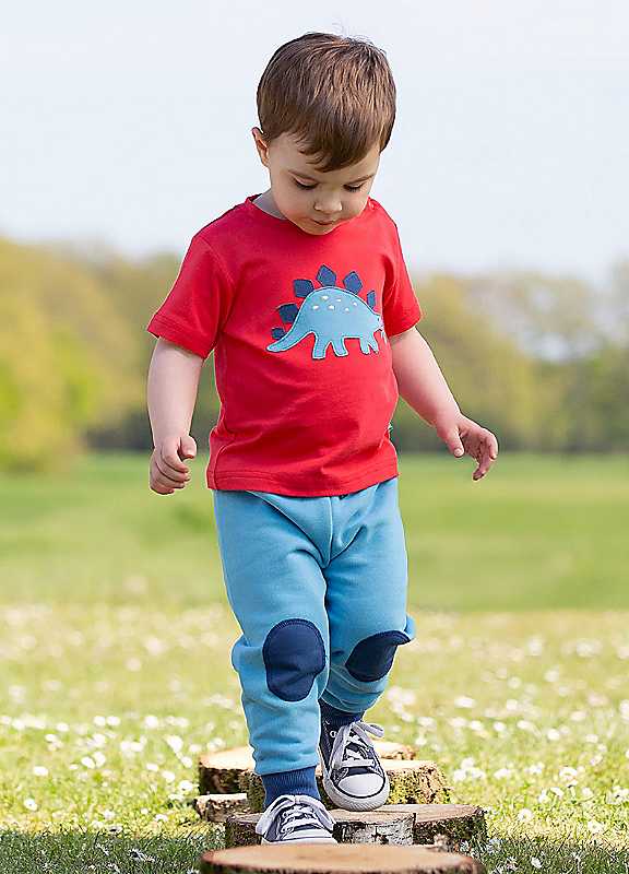 Kite Blue Knee Patch Organic Cotton Joggers Small