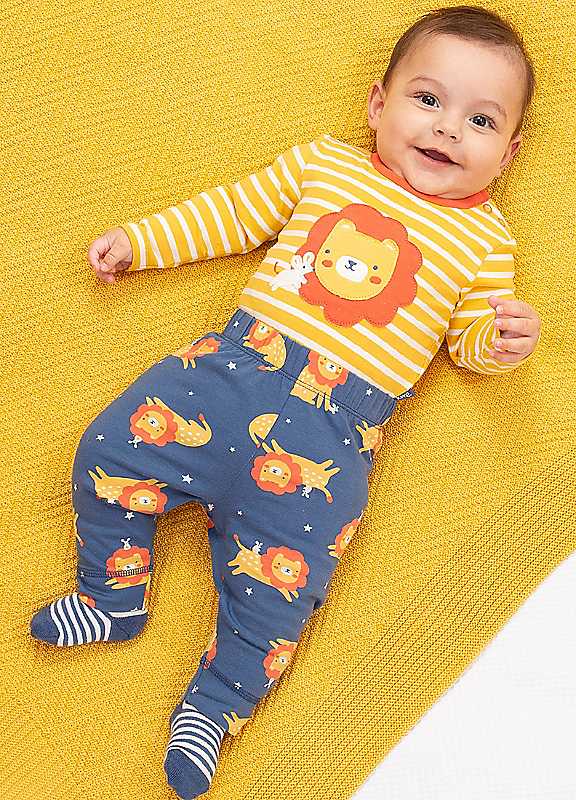 Kite Navy Lion Mouse Organic Cotton Leggings