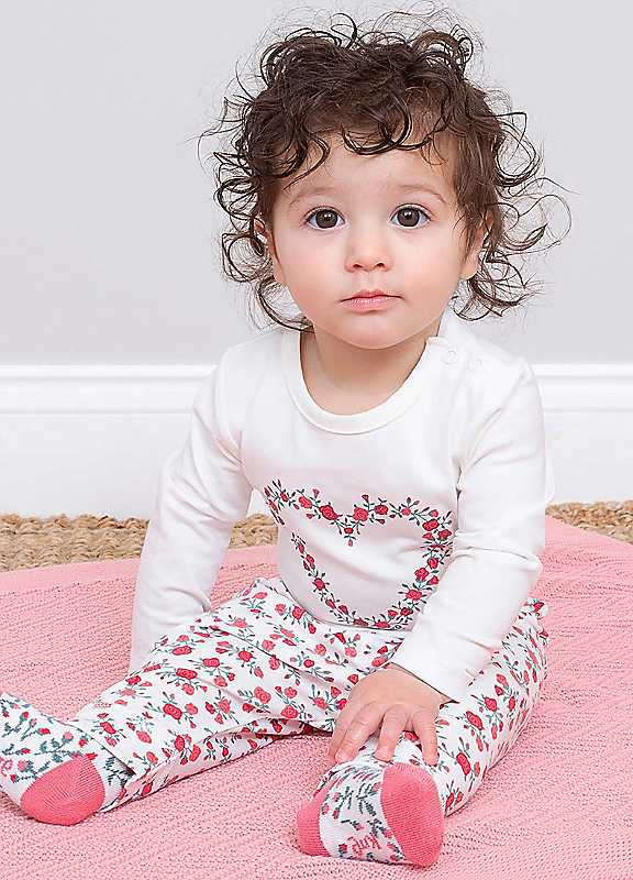 Kite Cream Rosey Posey Organic Cotton Leggings