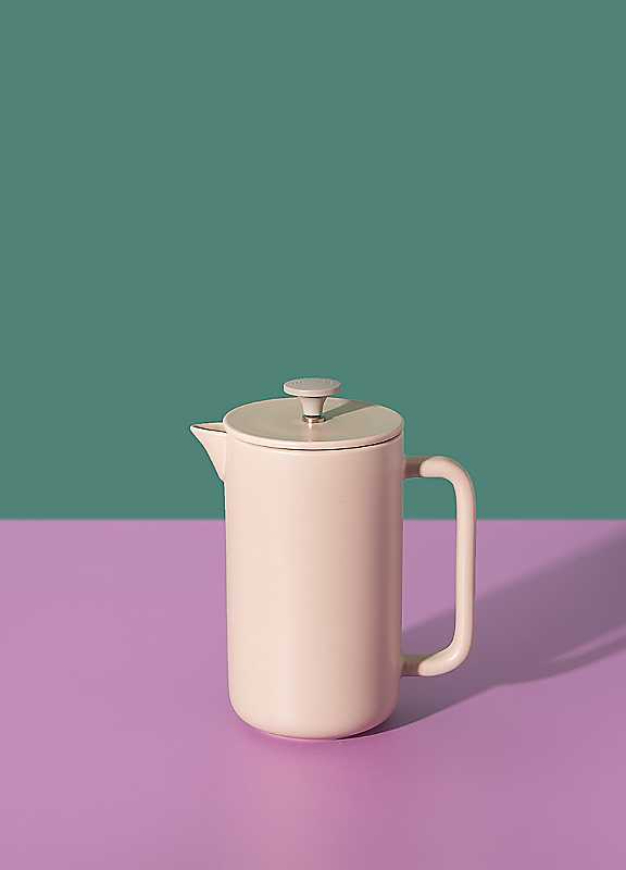 La Cafetiere Unisex Cream Arezzo 8 Cup Cafetiere, Heat Resistant Stoneware 1L French Press, Latte In - Image 2