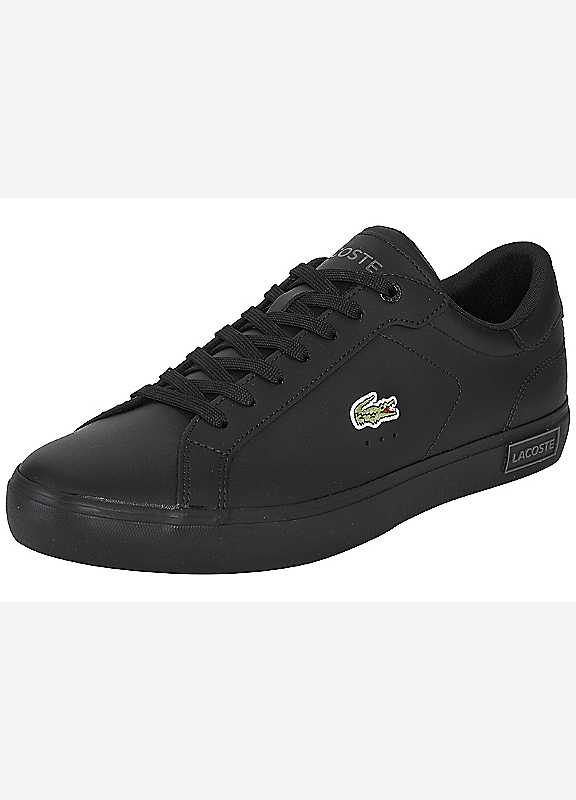 Lacoste Black Low Top Leather Trainers