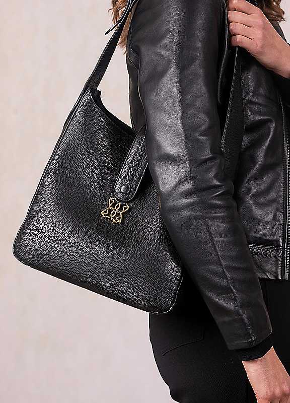 Lakeland Leather Women's Black 'Dalston' Leather Hobo Bag In - Image 5
