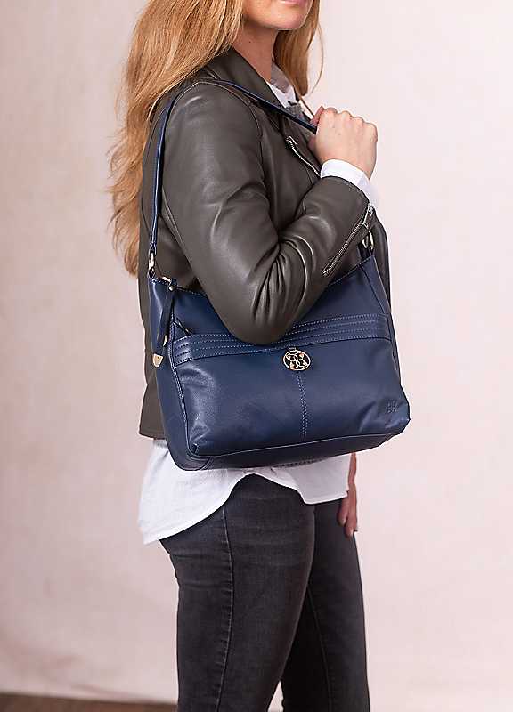 Lakeland Leather Navy Cartmel Leather Shoulder Bag