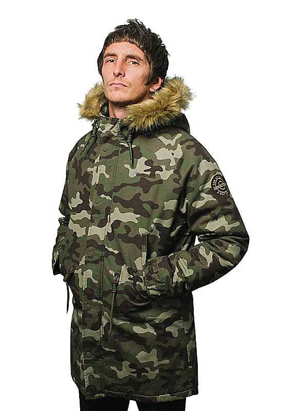 Lambretta (M, Khaki Green) Mens Camouflage Parka - Image 2
