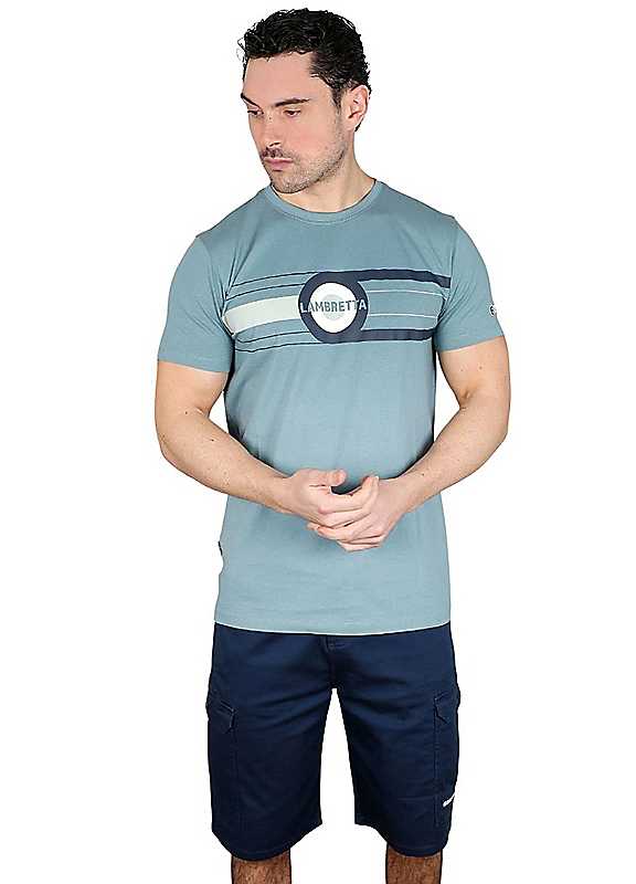 Lambretta Smoke Blue Target Band T-Shirt