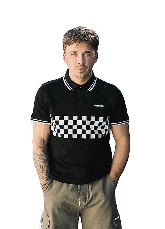 Lambretta (4Xl, Black/White) Mens Ss25 Two Tone Tipped Polo Shirt - Image 2