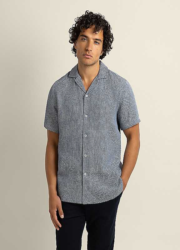 Mens Chevron Short Sleeve Shirt - - Image 4