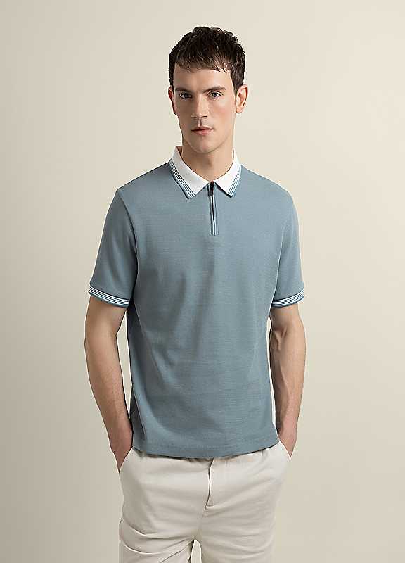 Nilsson Mens Contrast Rib Polo Shirt - - Image 3