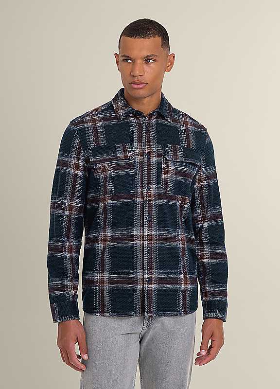 Skagen Mens Check Jersey Casual Overshirt - - Image 3
