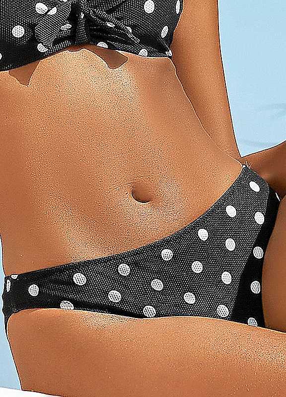 Lascana Polka Dot Bikini Bottoms Black/White
