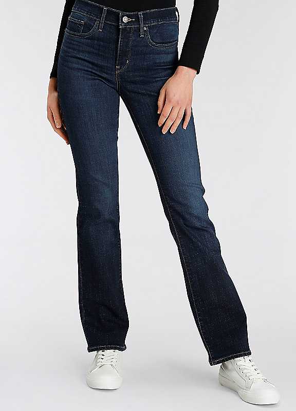 Levis 315 Shaping Bootcut Jeans for Women Navy Denim Mid-Rise Stretch Size 32 L30 - Image 3