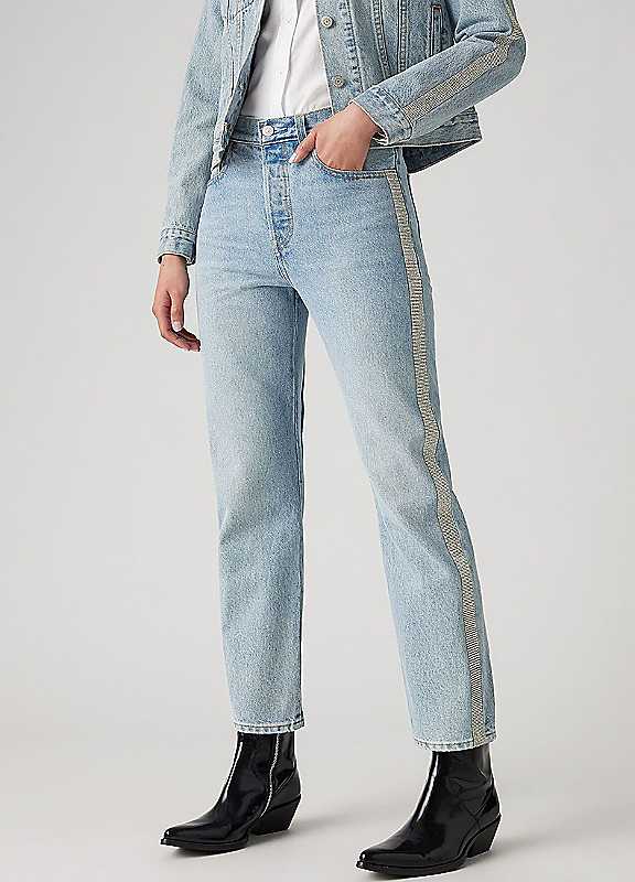 Levi's Good As Silver 501 Crop Jeans 28XS