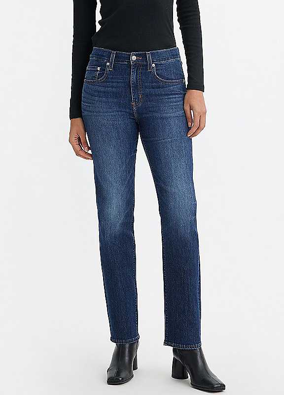 Levi's Cool I Am In Paradis 724 Blue Straight Leg Jeans 28R
