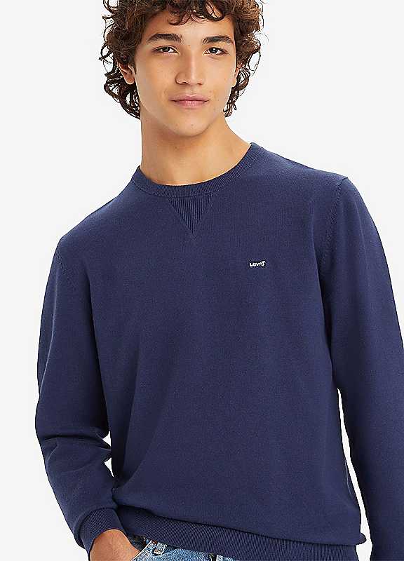 Levi's Navy Blue Crew Neck Jumper Extra Large