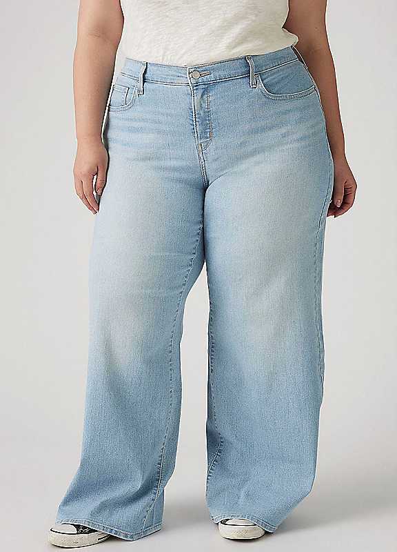 Levi's Plus Tall Glass Of Water 318 Shaping Straight Jeans