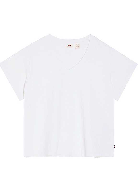 Levi's Plus White Boxy Vneck Extra Large