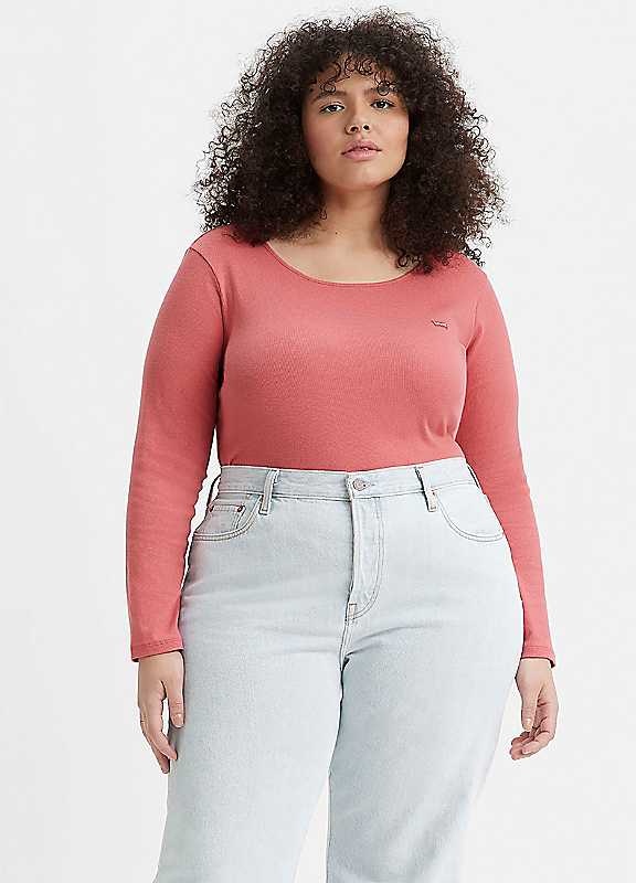 Levi's Rose Levis® Plus Long Sleeve Round Neck Top Extra Large