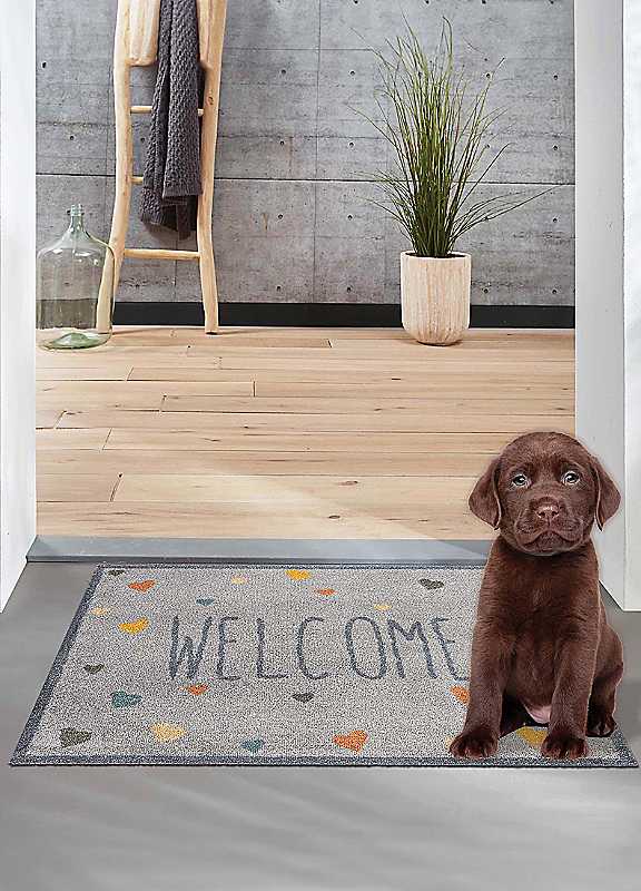 Likewise Rugs & Matting Grey Likewise Rugs Matting Welcome Home Heart Doormat