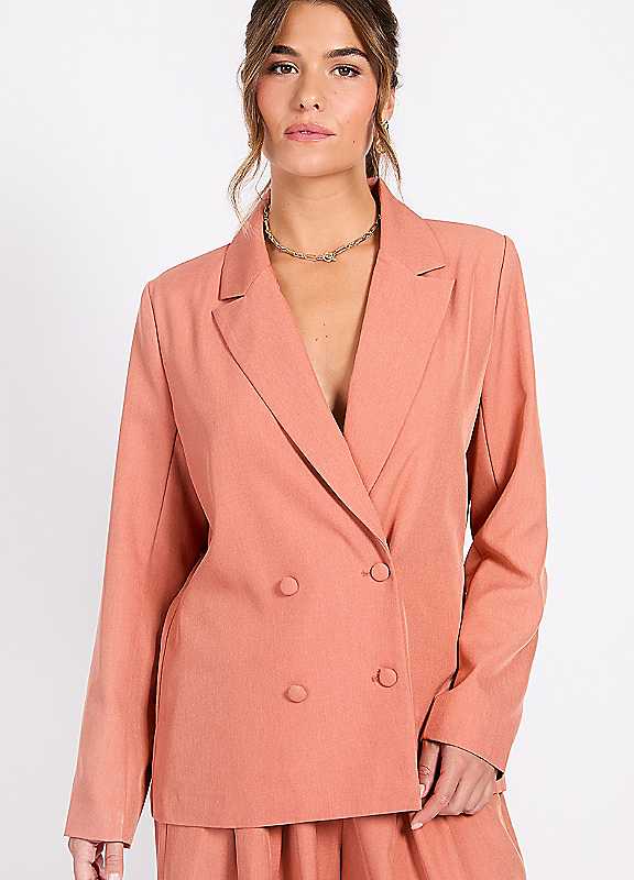 Little Mistress Clay Double Breasted Blazer Size 8
