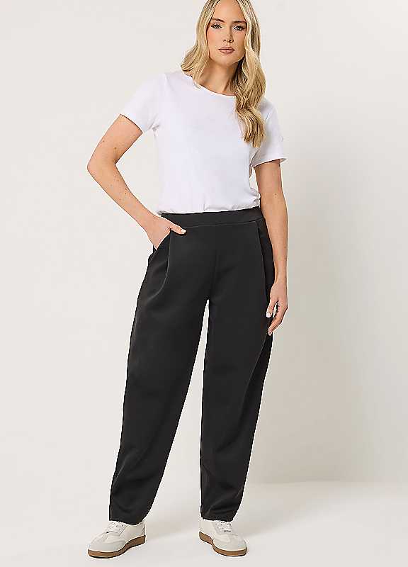 Long Tall Sally Women's Black Tall Barrel Leg Trousers In | : 14XL - Image 3